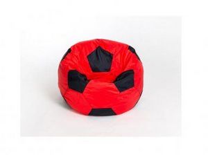 Кресло-мешок Мяч малый красно-черное в Тюмени - tumen.ok-mebel.com | фото 1