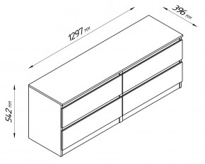 2.03.03.100.4 КАСТОР тумба 4 ящика RU серая в Тюмени - tumen.ok-mebel.com | фото 4