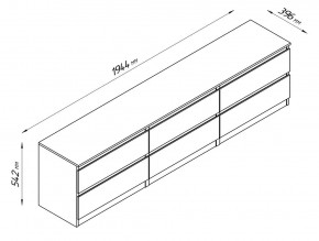 2.03.03.110.4 КАСТОР тумба 6 ящиков RU серая в Тюмени - tumen.ok-mebel.com | фото 4