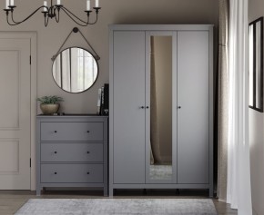 2.08.01.040.4 САГА шкаф 3 двери с зеркалом серый в Тюмени - tumen.ok-mebel.com | фото 4