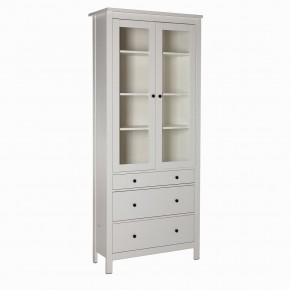 2.08.07.130.1 САГА шкаф с витриной 90 белый RU в Тюмени - tumen.ok-mebel.com | фото
