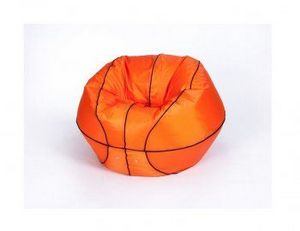 Кресло-мешок Баскетбольный мяч малый оранжево-черное в Тюмени - tumen.ok-mebel.com | фото 2