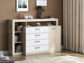 Ангара Комод (Белый глянец/Сонома) в Тюмени - tumen.ok-mebel.com | фото 2