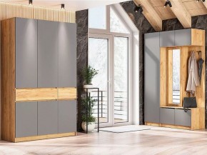 АВИНЬОН Прихожая Пенал (Дуб Крафт золотой/Графит серый) в Тюмени - tumen.ok-mebel.com | фото 4