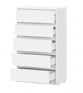 АЙДЕН КМ06-700 Комод 5 ящиков (белый) в Тюмени - tumen.ok-mebel.com | фото 2