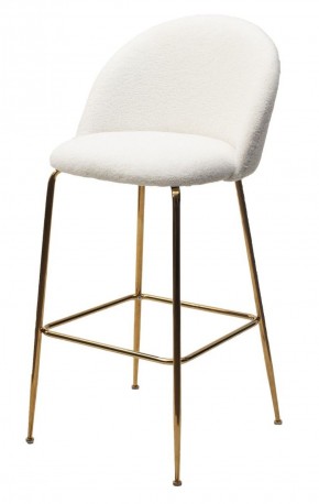 Барный стул GLADE NINI-01 Белый, teddy / золотой каркас М-City в Тюмени - tumen.ok-mebel.com | фото
