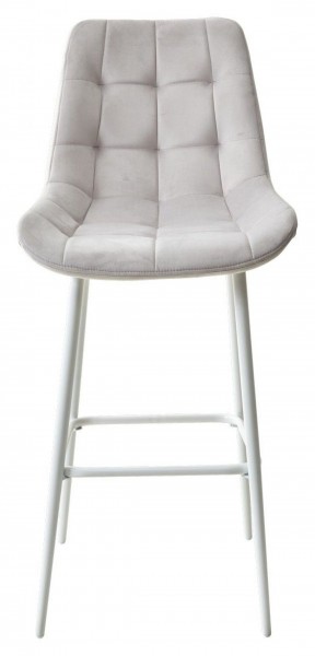 Барный стул ХОФМАН, цвет H-09 Светло-серый, велюр / белый каркас М-City в Тюмени - tumen.ok-mebel.com | фото 6