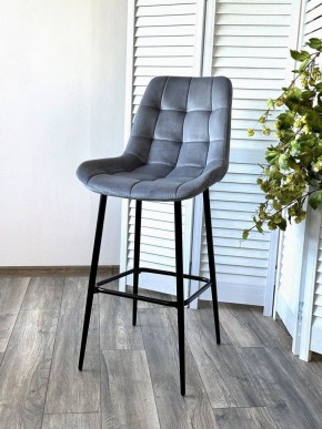 Барный стул ХОФМАН, цвет H-14 Серый, велюр / черный каркас М-City в Тюмени - tumen.ok-mebel.com | фото 3