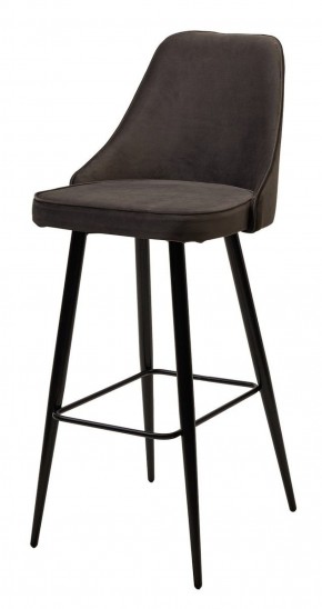 Барный стул NEPAL-BAR ГРАФИТ #14, велюр/ черный каркас (H=78cm) М-City в Тюмени - tumen.ok-mebel.com | фото 1