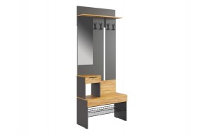 БАСКО Прихожая К10 (графит) в Тюмени - tumen.ok-mebel.com | фото 2