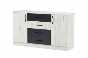 БЕАТРИС Комод К1400 (дуб крафт белый/антрацит) в Тюмени - tumen.ok-mebel.com | фото 2