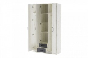 БЕАТРИС Шкаф Трио (дуб крафт белый/антрацит) в Тюмени - tumen.ok-mebel.com | фото 2
