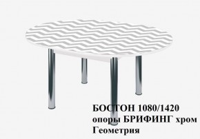 БОСТОН Стол круглый раздвижной 1080/1420 опоры Брифинг в Тюмени - tumen.ok-mebel.com | фото