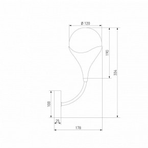 Бра Eurosvet Calyx 60168/1 латунь в Тюмени - tumen.ok-mebel.com | фото 3