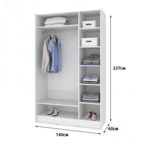 БРАУН Б642 Шкаф-купе (дуб серый/белый) в Тюмени - tumen.ok-mebel.com | фото