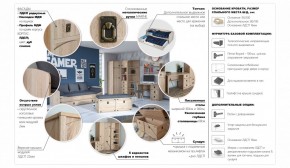 Детская  Система Валенсия Шкаф 2д2ящ Дуб сонома в Тюмени - tumen.ok-mebel.com | фото 4