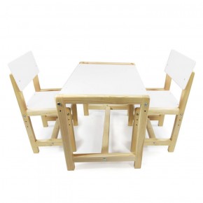 Детский растущий комплект стол и два стула  Я САМ "Лофт" (Белый, Сосна) в Тюмени - tumen.ok-mebel.com | фото