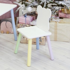 Детский стул Мишутка (Белый/Белый/Цветной) в Тюмени - tumen.ok-mebel.com | фото 1