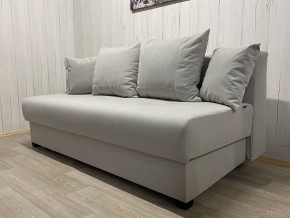 Диван Комфорт-1 (НПБ) велюр Luma 13 св.серый в Тюмени - tumen.ok-mebel.com | фото 2
