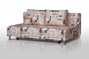 Диван-кровать Комфорт без подлокотников Принт "Gazeta" (2 подушки) в Тюмени - tumen.ok-mebel.com | фото 1