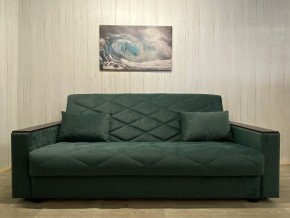 Диван Престиж-15 (НПБ+МДФ) велюр Sensey bottle green в Тюмени - tumen.ok-mebel.com | фото 2