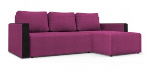 Диван угловой Алиса 3 Shaggy FUCHSIA - TEOS BLACK в Тюмени - tumen.ok-mebel.com | фото