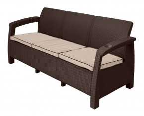 Диван Yalta Premium Sofa 3 Set (Ялта) шоколадный (+подушки под спину) в Тюмени - tumen.ok-mebel.com | фото