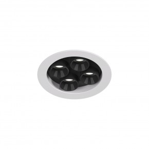 DK2510-WB Встраиваемый светильник SPACE со светодиодом d65 220V 8W 38° 4000К IP20 белый/черный алюминий в Тюмени - tumen.ok-mebel.com | фото 4