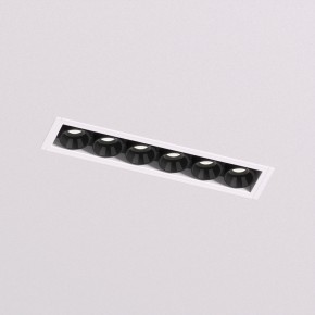 DK2531-WB Встраиваемый светильник SPACE со светодиодом под шпатлевку L126mm 220V 10W 38° 4000К IP20 белый/черный алюминий в Тюмени - tumen.ok-mebel.com | фото