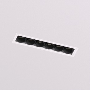 DK2531-WB Встраиваемый светильник SPACE со светодиодом под шпатлевку L126mm 220V 10W 38° 4000К IP20 белый/черный алюминий в Тюмени - tumen.ok-mebel.com | фото 2