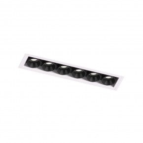 DK2531-WB Встраиваемый светильник SPACE со светодиодом под шпатлевку L126mm 220V 10W 38° 4000К IP20 белый/черный алюминий в Тюмени - tumen.ok-mebel.com | фото 6