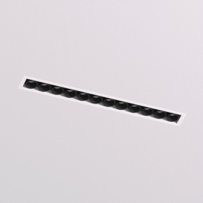 DK2532-WB Встраиваемый светильник SPACE со светодиодом под шпатлевку L240mm 220V 20W 38° 4000К IP20 белый/черный алюминий в Тюмени - tumen.ok-mebel.com | фото 2