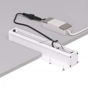 DK2532-WB Встраиваемый светильник SPACE со светодиодом под шпатлевку L240mm 220V 20W 38° 4000К IP20 белый/черный алюминий в Тюмени - tumen.ok-mebel.com | фото 5