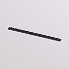 DK2532-WB Встраиваемый светильник SPACE со светодиодом под шпатлевку L240mm 220V 20W 38° 4000К IP20 белый/черный алюминий в Тюмени - tumen.ok-mebel.com | фото