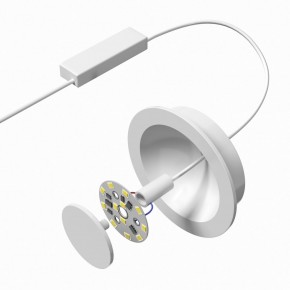 DK2700-WH Встраиваемый светильник, IP 20, 7 Вт, LED 3000, белый, алюминий в Тюмени - tumen.ok-mebel.com | фото 4