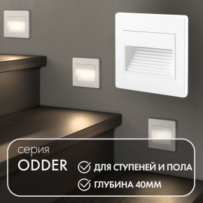 DK3050-WH Светильник встраиваемый в стену, IP 20, LED 3000, 1 Вт, белый, пластик в Тюмени - tumen.ok-mebel.com | фото 5