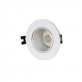 DK3061-WH+CH Встраиваемый светильник, IP 20, 10 Вт, GU5.3, LED, белый/хром, пластик в Тюмени - tumen.ok-mebel.com | фото