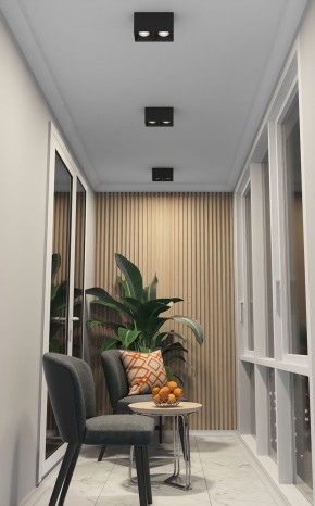 DK3085-BK+CH Светильник накладной IP 20, 10 Вт, GU5.3, LED, черный/хром, пластик в Тюмени - tumen.ok-mebel.com | фото 2