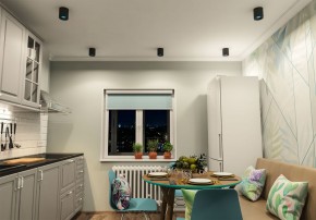 DK3090-BK+CY Светильник накладной IP 20, 10 Вт, GU5.3, LED, черный/голубой, пластик в Тюмени - tumen.ok-mebel.com | фото 2