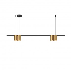 DK4061-BK+SG Подвесной светильник ORBIT, IP20, 4xGU10 LED до 15 Вт, черный + сатинированное золото, алюминий в Тюмени - tumen.ok-mebel.com | фото 3