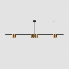 DK4063-BK+SG Подвесной светильник ORBIT, IP20, 7xGU10 LED до 15 Вт, черный + сатинированное золото, алюминий в Тюмени - tumen.ok-mebel.com | фото 2