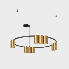 DK4065-BK+SG Подвесной светильник ORBIT , IP20, 10xGU10 LED до 15 Вт, черный + сатинированное золото, алюминий в Тюмени - tumen.ok-mebel.com | фото 2