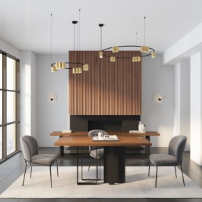 DK4065-BK+SG Подвесной светильник ORBIT , IP20, 10xGU10 LED до 15 Вт, черный + сатинированное золото, алюминий в Тюмени - tumen.ok-mebel.com | фото 4