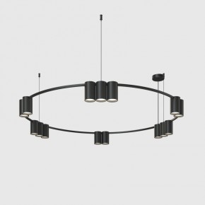 DK4067-BK Подвесной светильник ORBIT, IP20, 15xGU10 LED до 15 Вт, черный матовый, алюминий в Тюмени - tumen.ok-mebel.com | фото