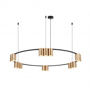 DK4067-BK+SG Подвесной светильник ORBIT, IP20, 15xGU10 LED, до 15 Вт, черный + сатинированное золото, алюминий в Тюмени - tumen.ok-mebel.com | фото 3