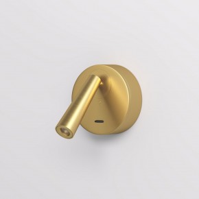 DK5072-SB Бра SHINE WALL со светодиодом, D104*H68, IP20, 3000К, 3W, RA?90, сатинированная латунь, алюминий в Тюмени - tumen.ok-mebel.com | фото 2