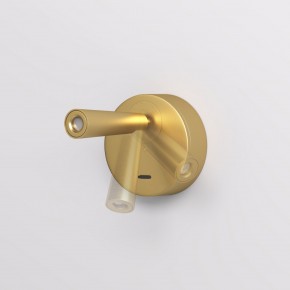 DK5072-SB Бра SHINE WALL со светодиодом, D104*H68, IP20, 3000К, 3W, RA?90, сатинированная латунь, алюминий в Тюмени - tumen.ok-mebel.com | фото 3
