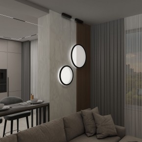 DK6604-BK Подвесной вертикальный светильник Veil со светодиодом H1500 d450 220V 36W 3000-6000K IP20 черный алюминий в Тюмени - tumen.ok-mebel.com | фото 9