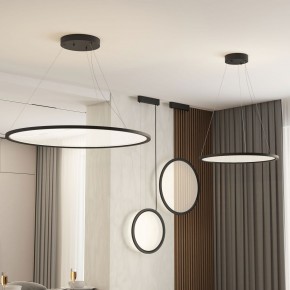 DK6616-BK Подвесной горизонтальный светильник Veil со светодиодом H900 d600 220V 48W 3000-6000K IP20 черный алюминий в Тюмени - tumen.ok-mebel.com | фото 5