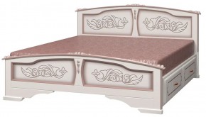 ЕЛЕНА Кровать из массива 1400 с 2-мя ящиками  в Тюмени - tumen.ok-mebel.com | фото 2